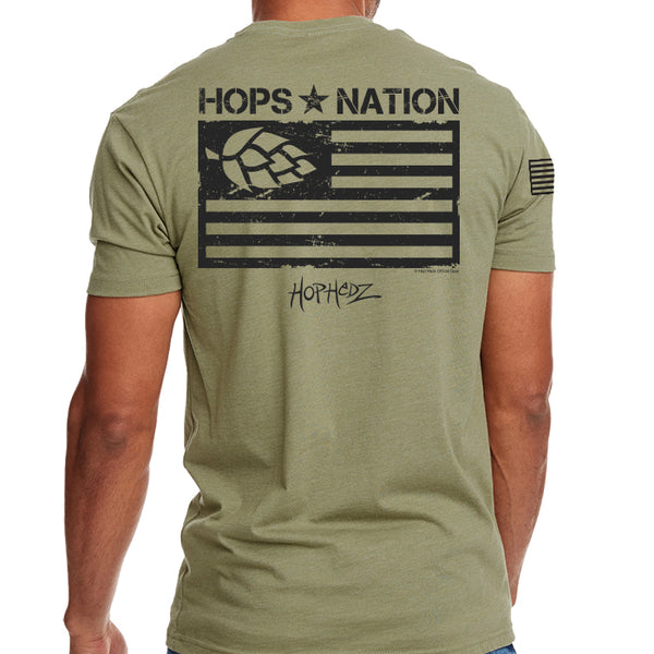 Hops Nation Tee - Military Green