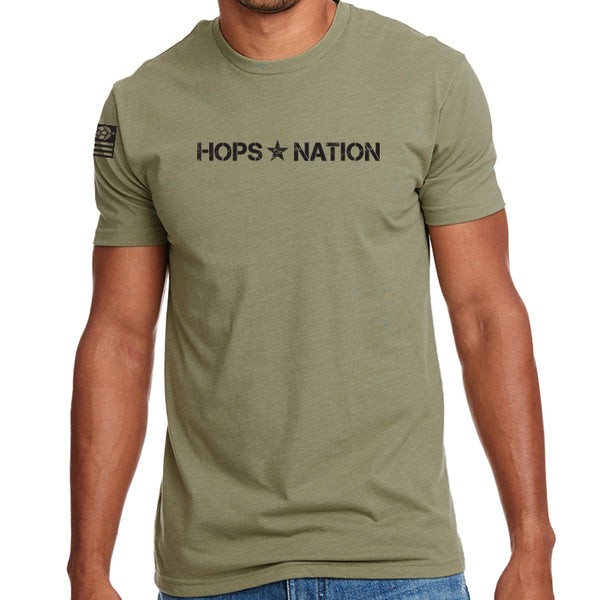 Hops Nation Tee - Military Green-ON SALE--$19.99